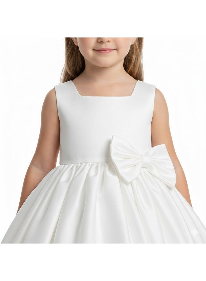 دىدانيالا فستان أبيض بفيونكة - Image 3